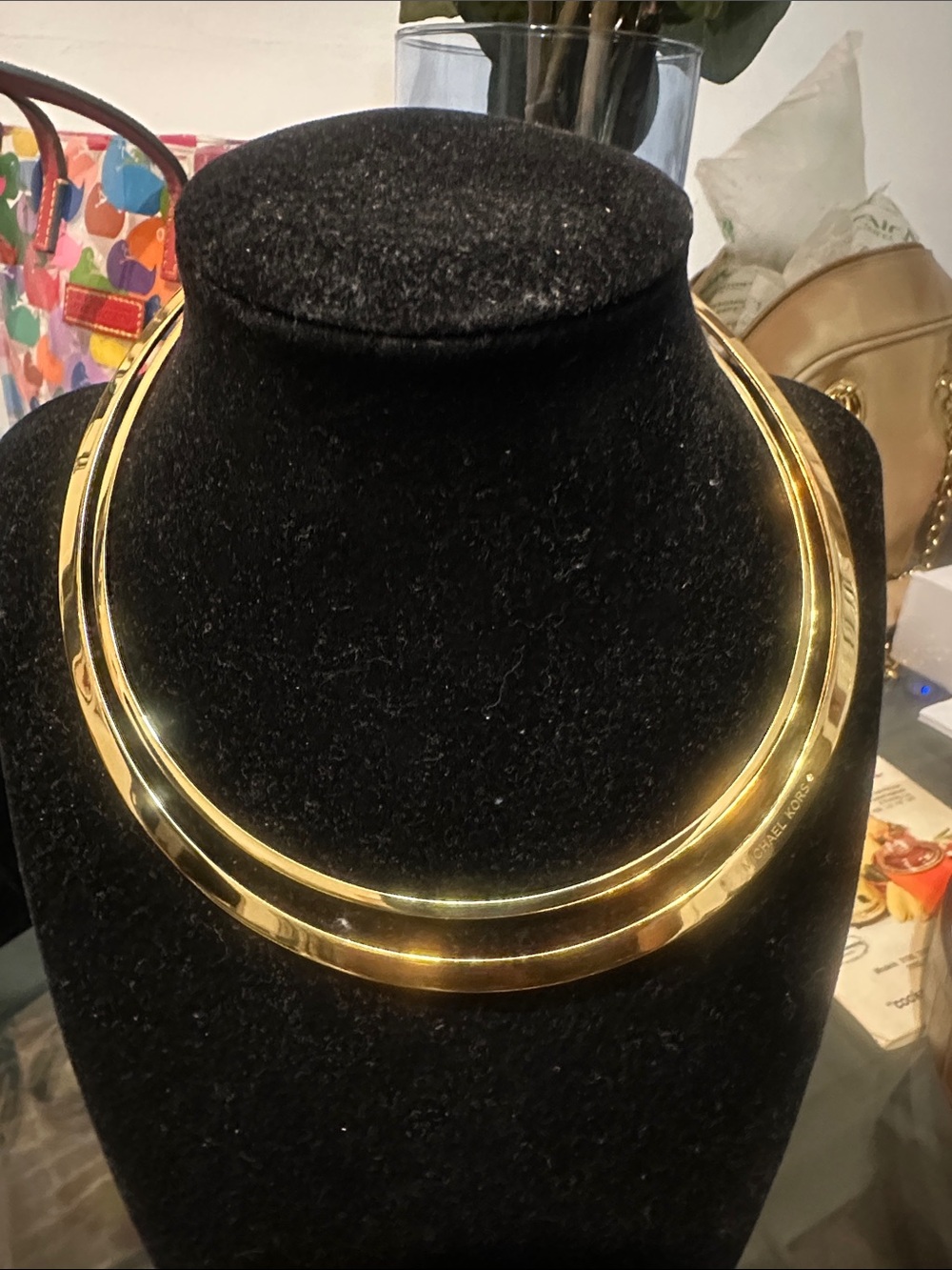 Michael Kors Polished Gold Collar Necklace